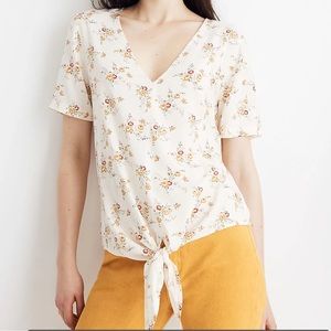 Madewell | Novel Tie Front Top In Window Box Floral